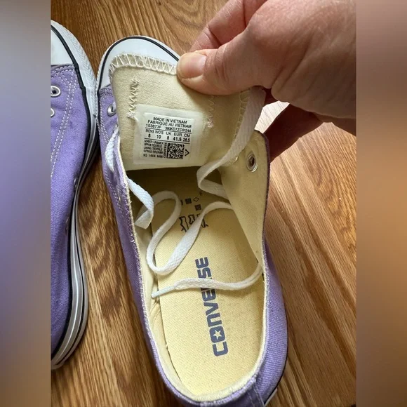 Converse Purple All Star Sneakers Shoes Women’s Size 10 or Men’s 8 Excellent - Picture 4 of 10